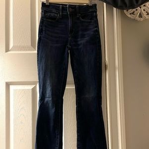Dark washed boot cut American eagle jeans, size 00